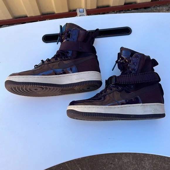 Nike Air SF AF 1 Purple Shoes AU 7, ER 38, cm 24 | As-is Missing 2 Belts Accesor - Picture 5 of 16